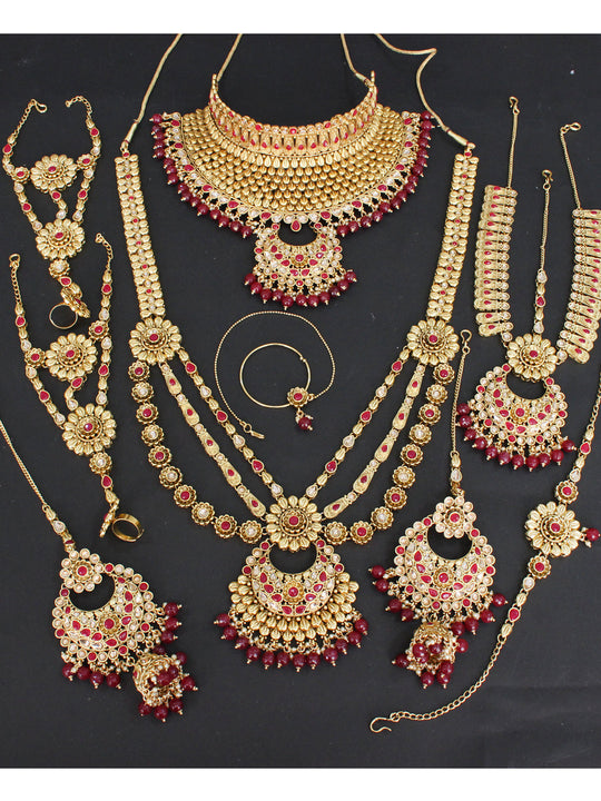 Mehrish Bridal Set-Maroon