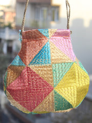 Anureet Potli Bag-Multicolor