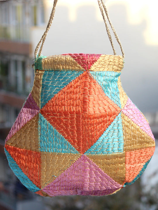 Anureet Potli Bag-Multicolor