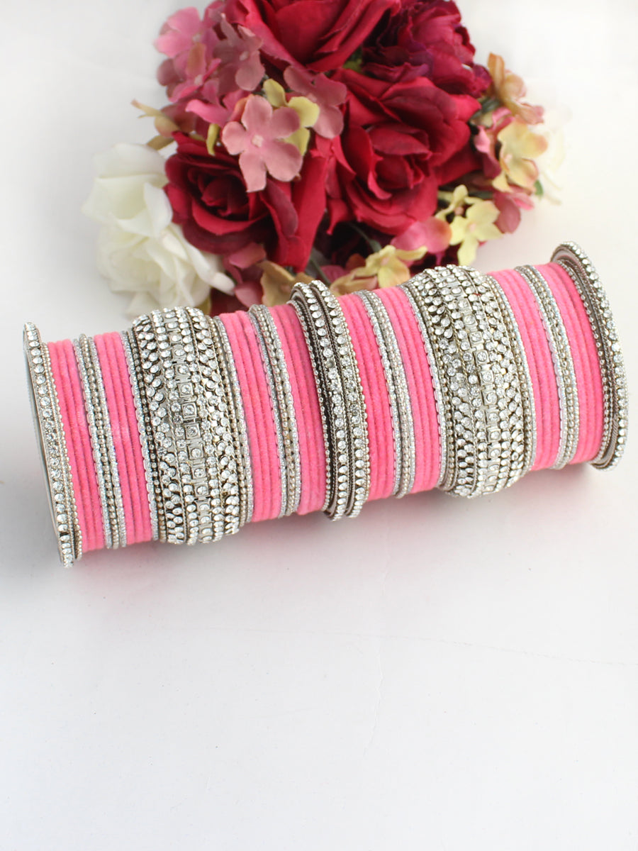 Maryam Bangle Set-Pink