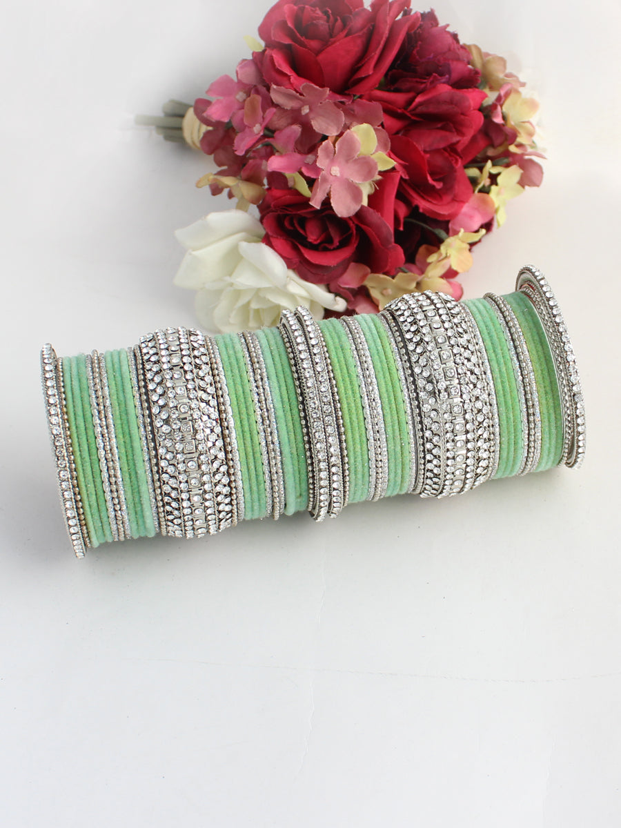 Maryam Bangle Set-Mint Green