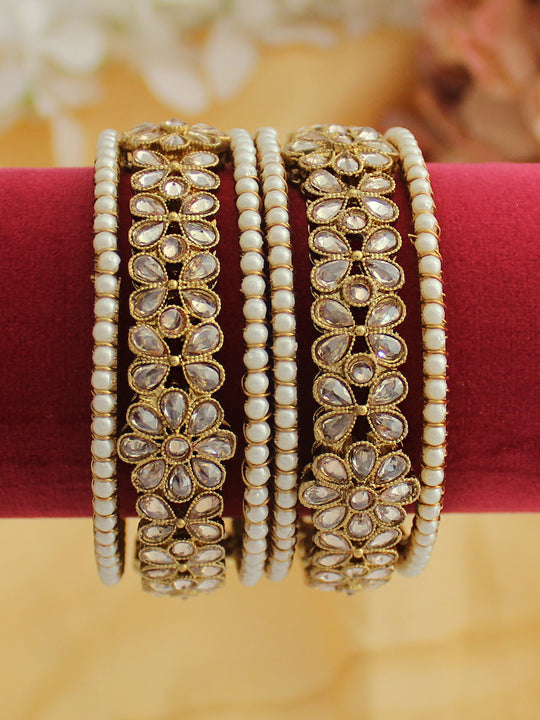 Adhira Bangle Set-Golden