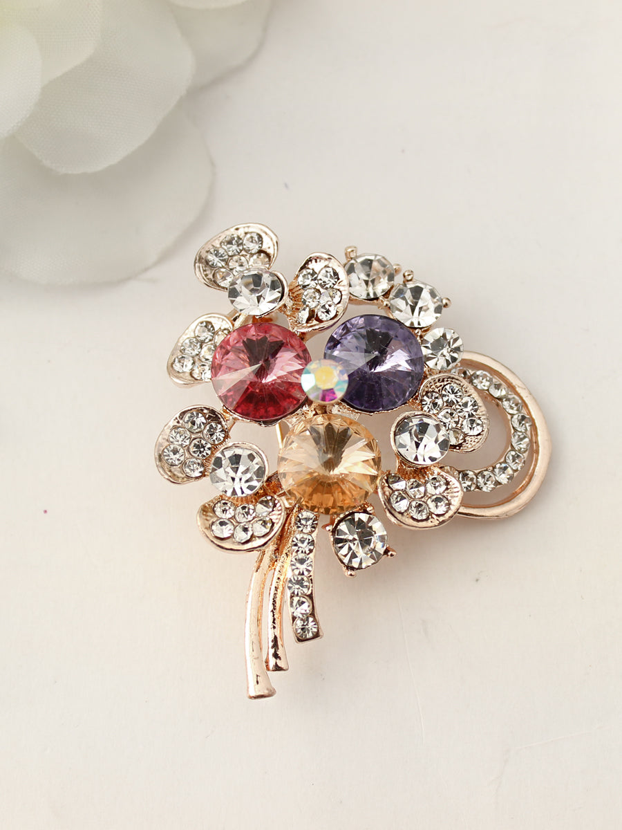 Akshay Pin Broach-Multicolor