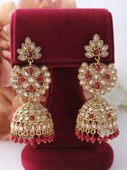 Arshi Earrings-Maroon