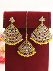 Shahin Earrings & Tikka-Yellow