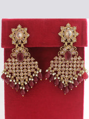 Karuna Earrings-Maroon