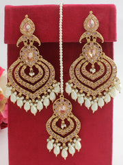 Fatimah Earrings & Tikka-Pearl