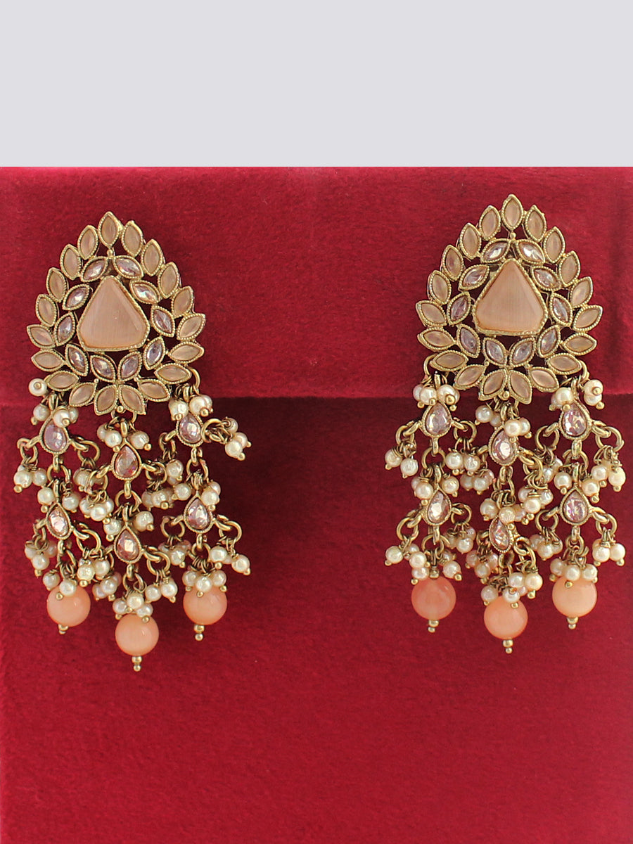 Sharvi Earrings-Peach