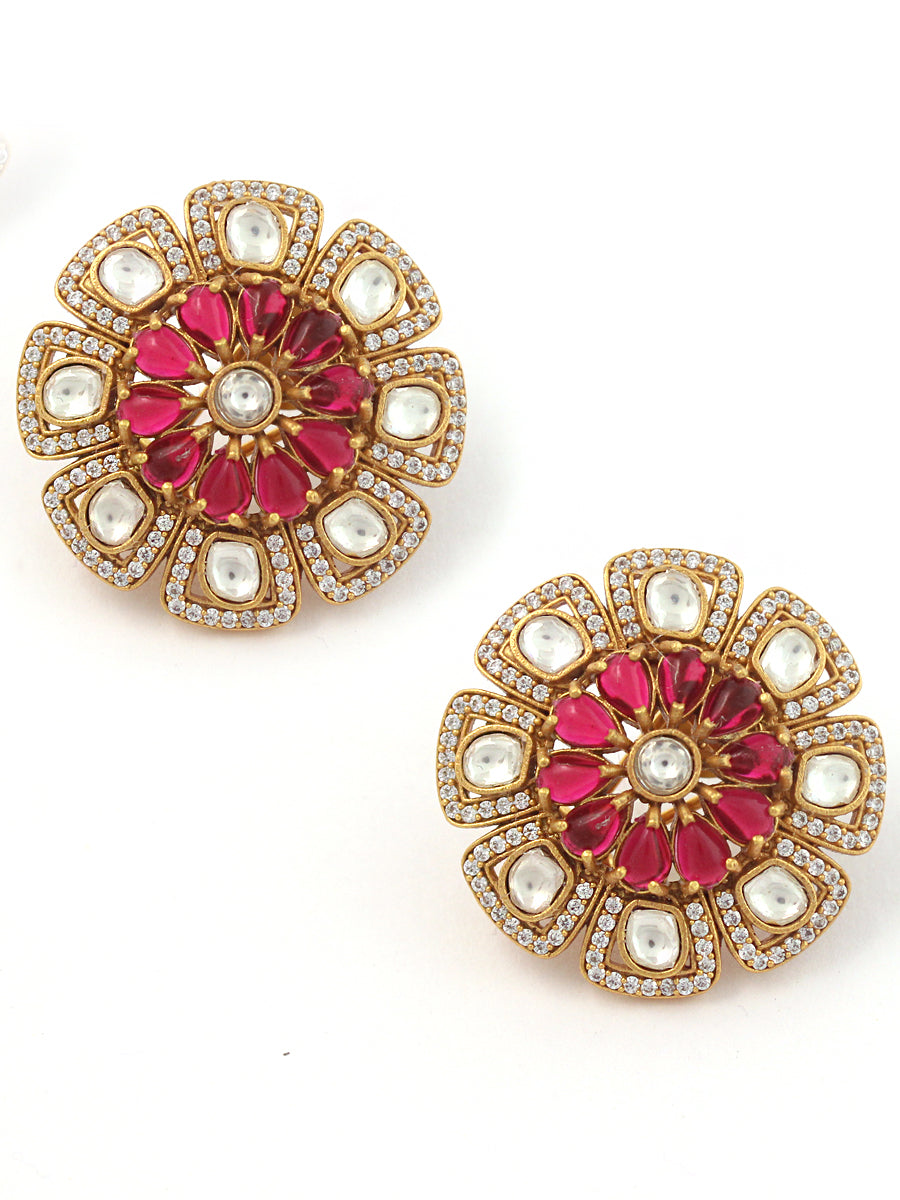 Mohika Earrings-Hot Pink