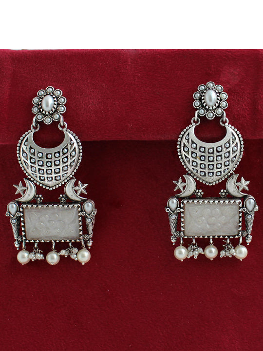 Misha Earrings-White