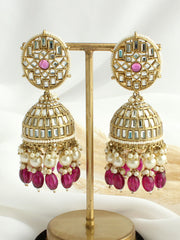 Chetna Mirror Jhumki Earrings