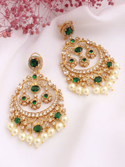 Avisha Chandbali Earrings - Green