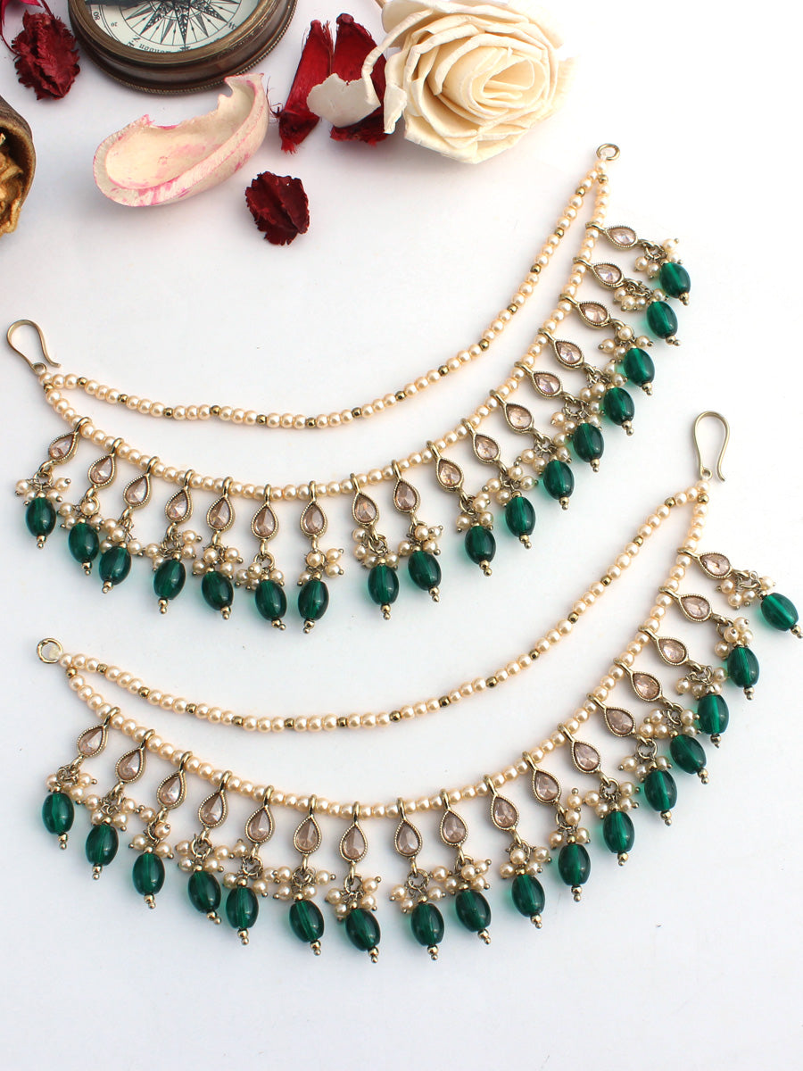 Rabia Ear Chain-Green