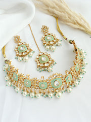 Firozpur Necklace Set - Aqua