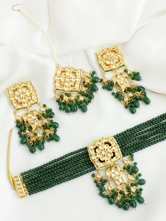 Shibani Necklace Set-Green