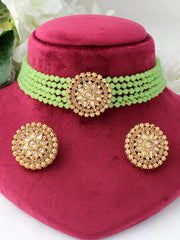 Kaynat Necklace Set-Pistachio Green