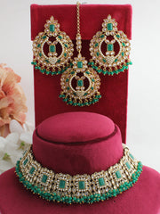 Avika Necklace Set-Green