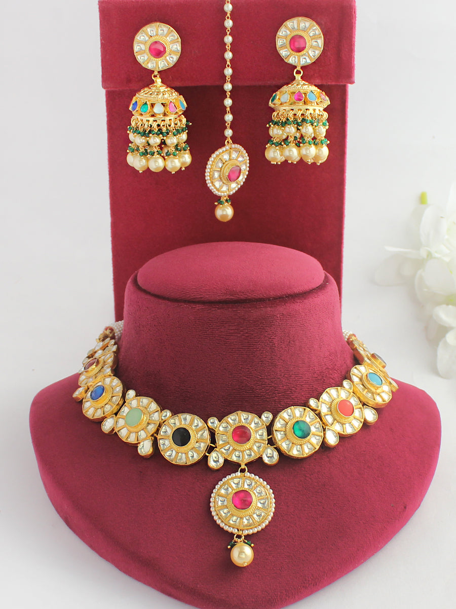 Sikar Necklace Set-Multicolor