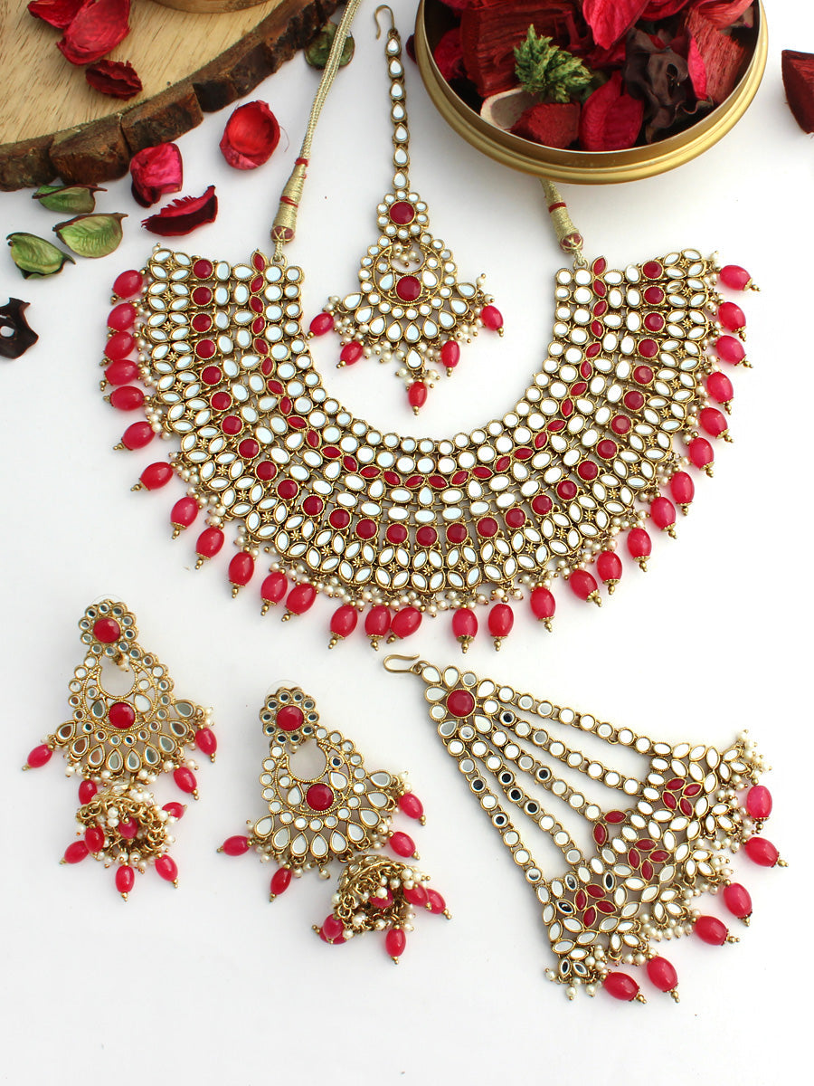 Azeen Mirror Necklace Set