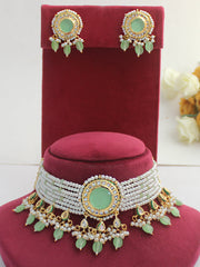 Anjini Necklace Set - Mint Green