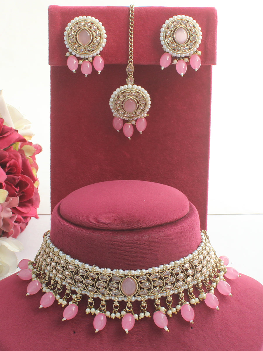 Hamel Necklace Set -Pastel Pink