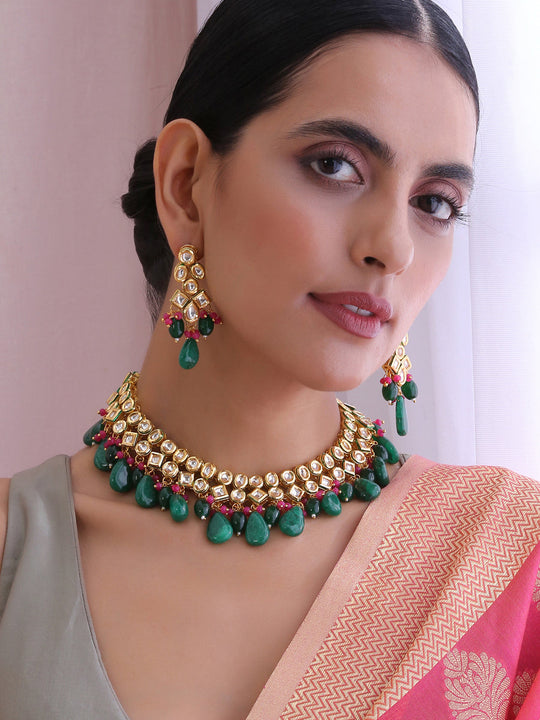 Aaniya Necklace Set-Green