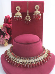 Mehak Necklace Set - Maroon