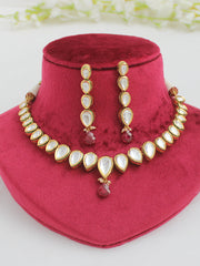 Mahi Necklace Set-Maroon