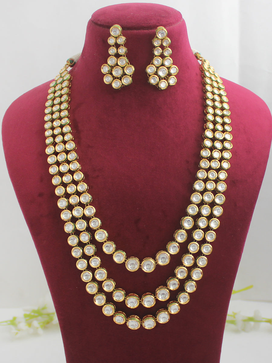 Gulnaaz Necklace Set-White