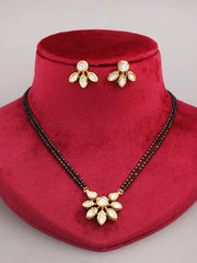 Sanchi Mangalsutra Necklace Set-Black