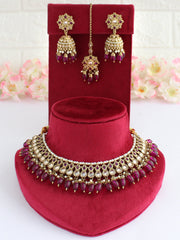 Riyana Necklace Set-Purple