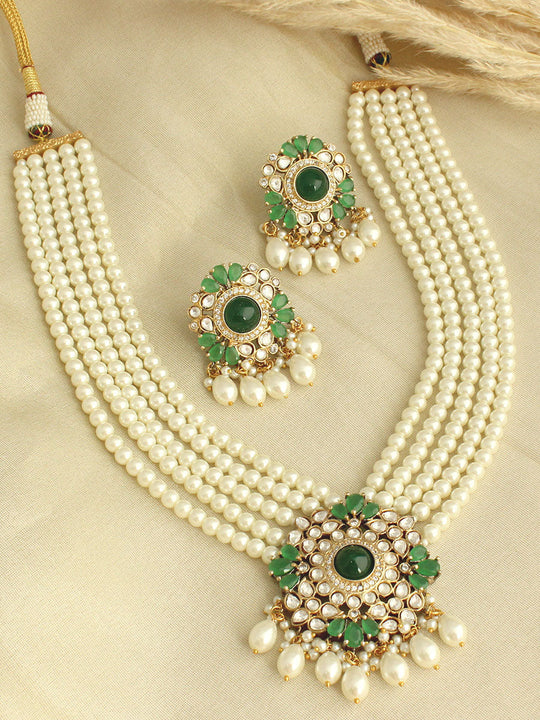 Anandi Necklace Set- Green