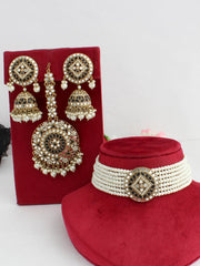 Ishrat Mirror Choker Necklace Set