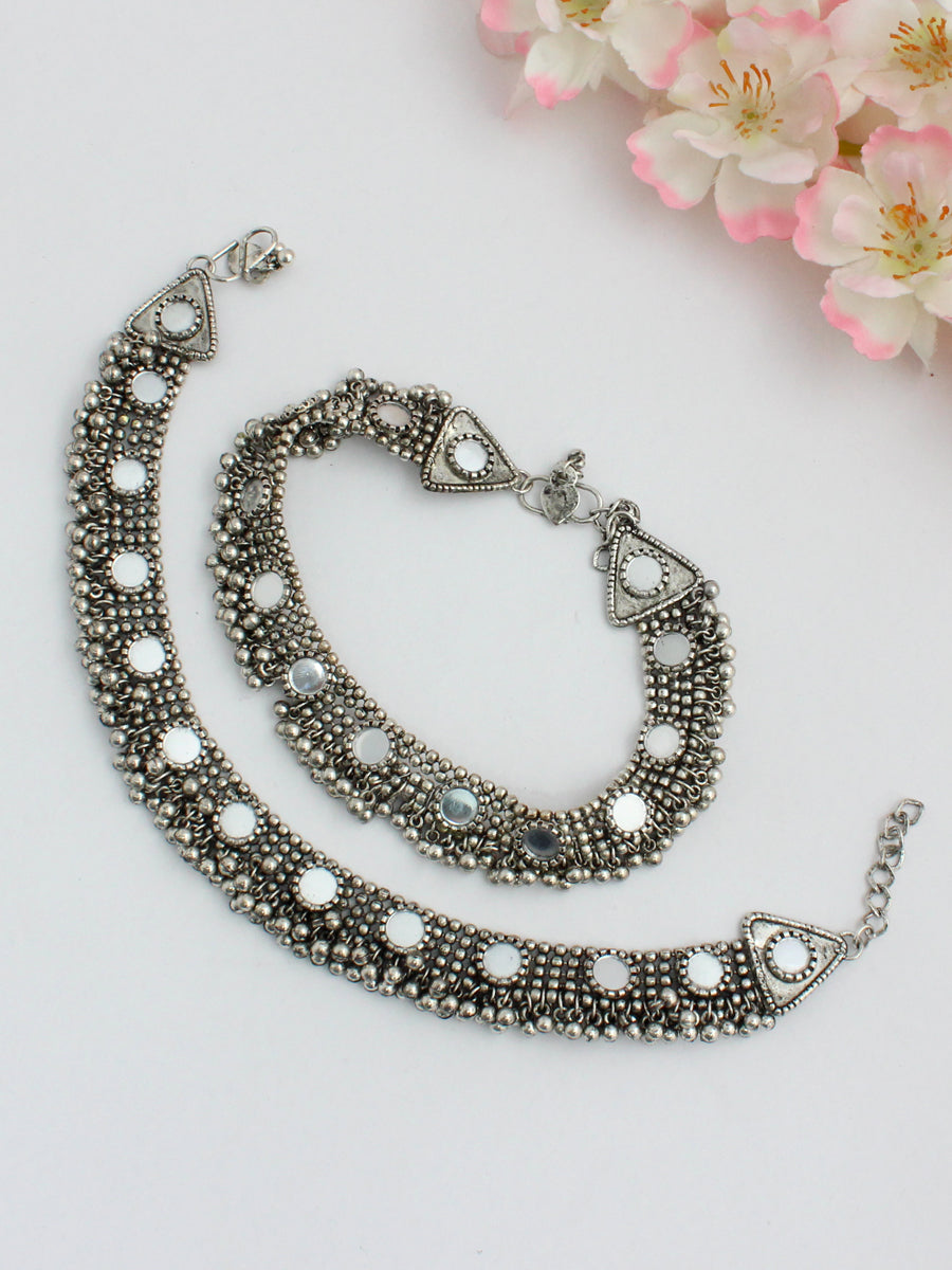 Poorvi Anklet Payal-Antique Silver