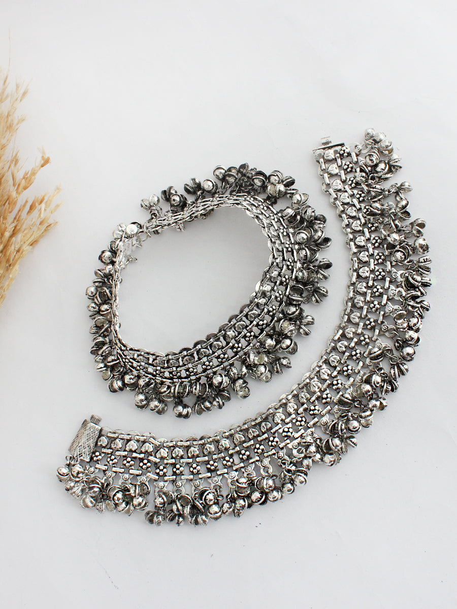 Kinjal Anklet Payel-Antique Silver 