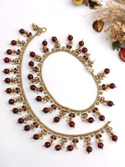 Rubina Anklet Payal-Maroon