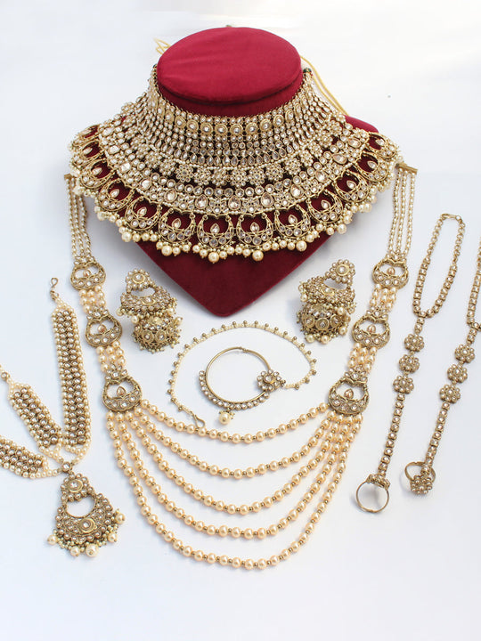 Ishrat Bridal Set-Golden