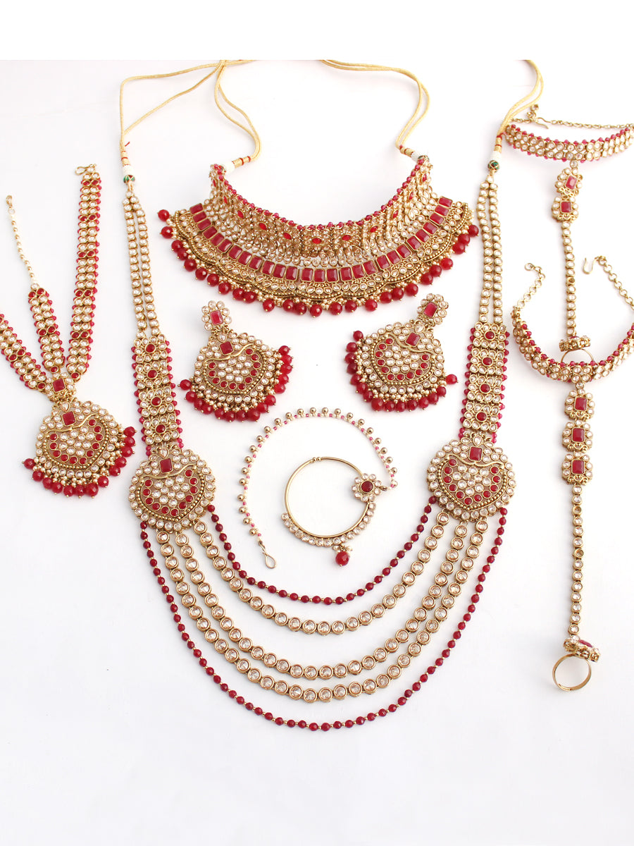 Chetna Bridal Set-Maroon