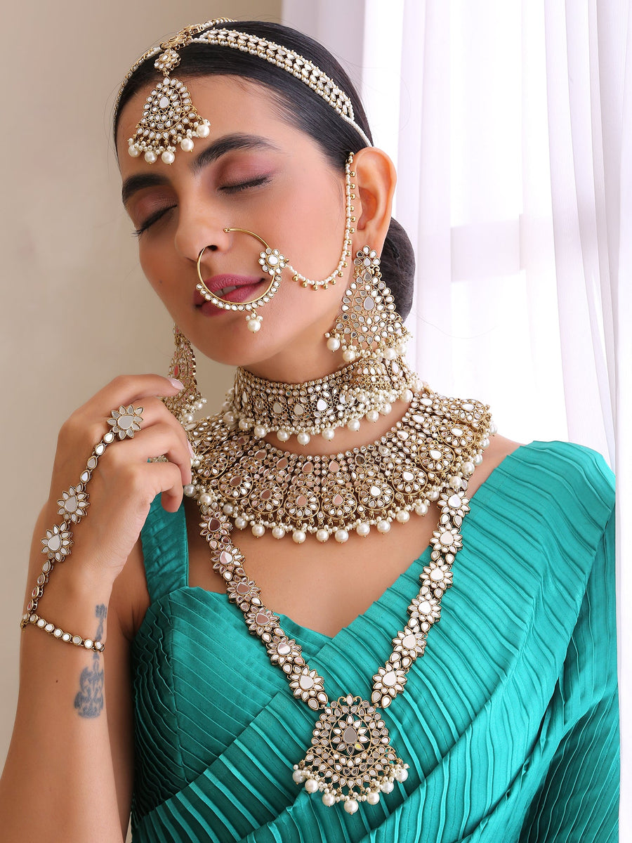 Rasika Mirror Bridal Set with Mathapatti