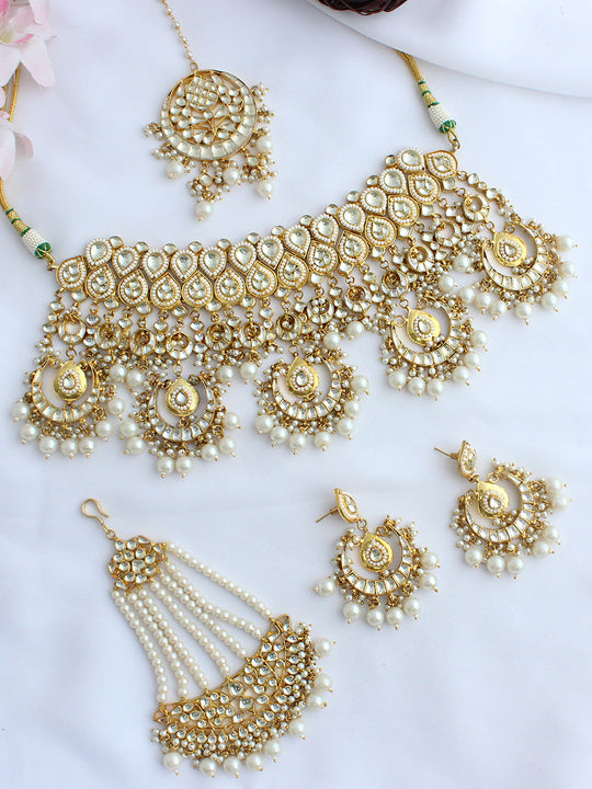 Abhika Bridal Set-Golden