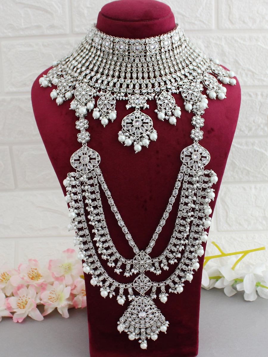 Antra Bridal Set-Silver