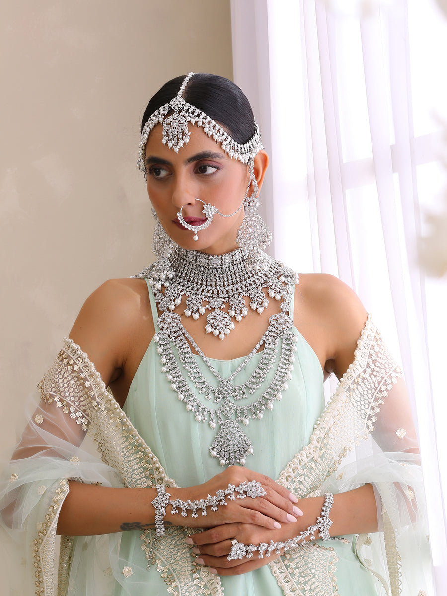 Antra Bridal Set-Silver