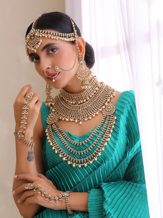 Sharvi Bridal Set-Golden