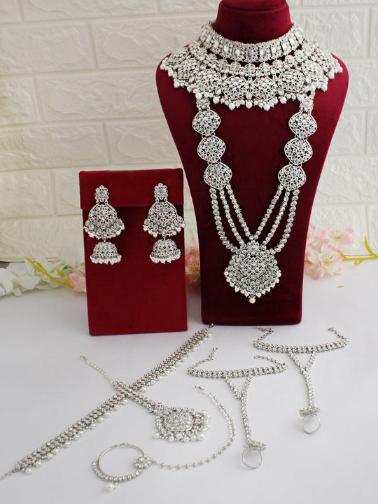 Natasha Bridal Set-Silver