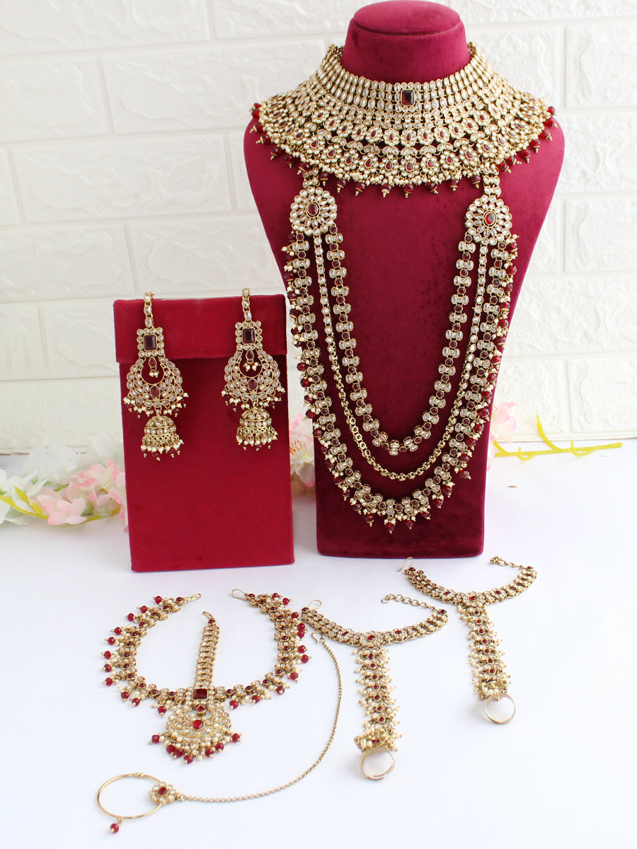 Nishtha Bridal Set-Maroon