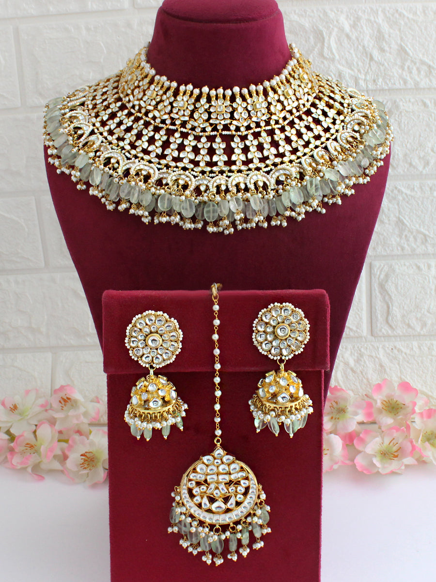 Jodha Bridal Set-Mint Green