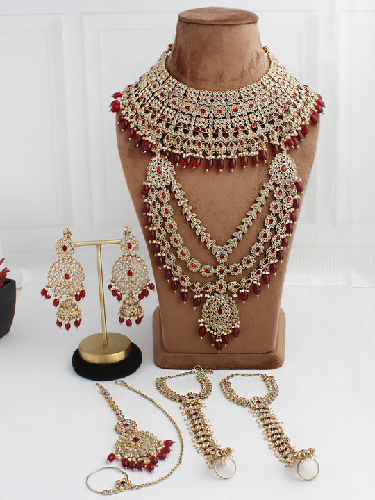 Saanvi Bridal Set-Maroon