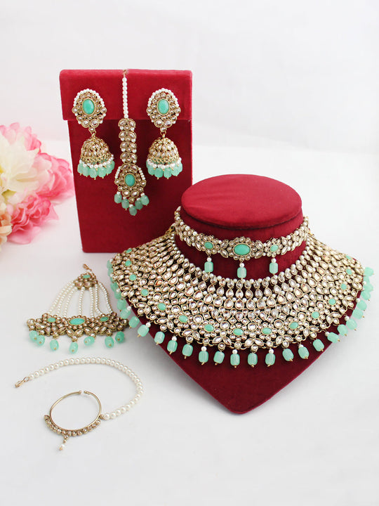 Minal Bridal Set-Mint Green