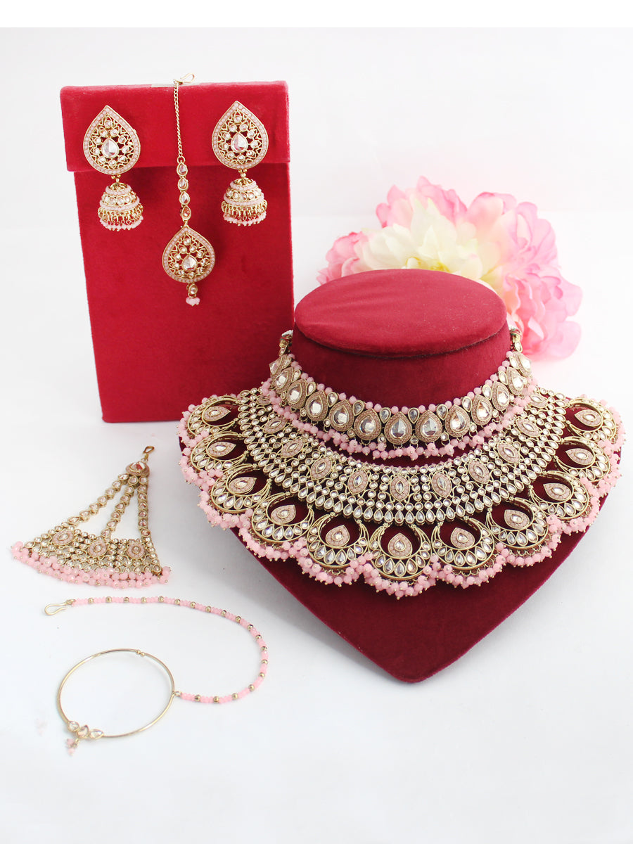 Harshita Bridal Set-Pastel Pink