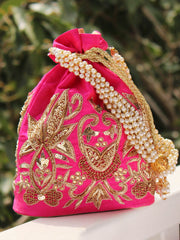 Mehru Potli Bag-Hot Pink